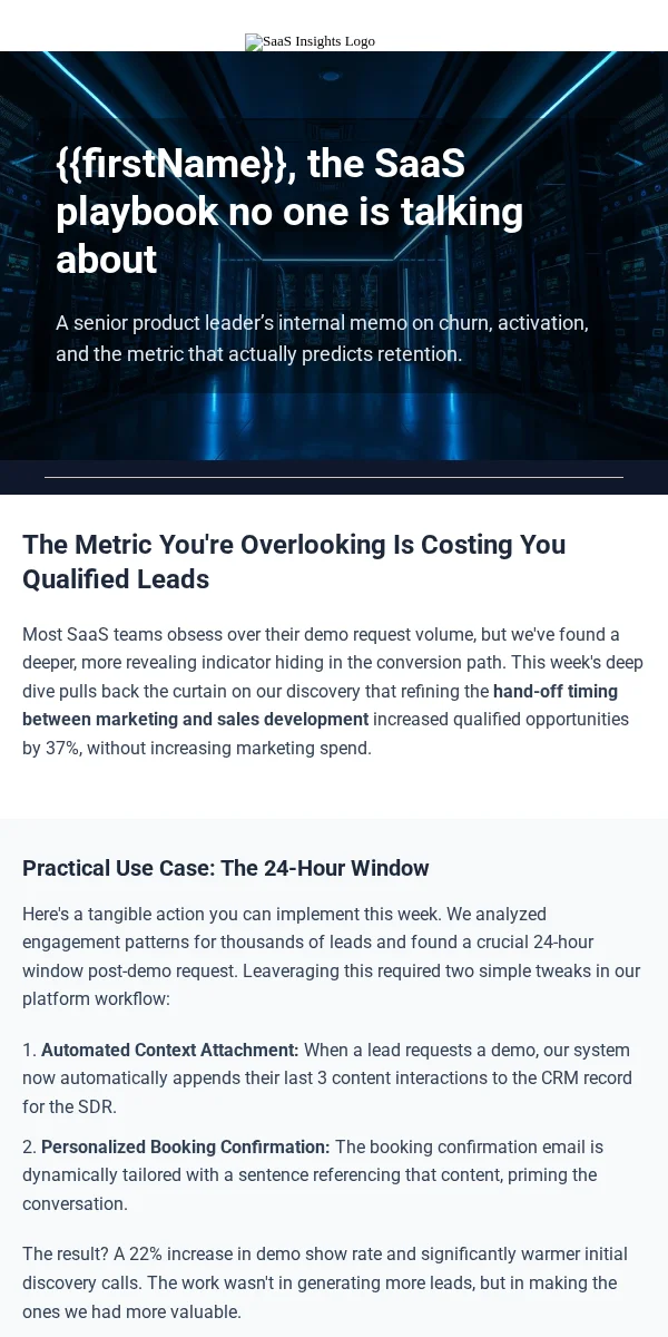 Newsletter Email Template for Saas Software