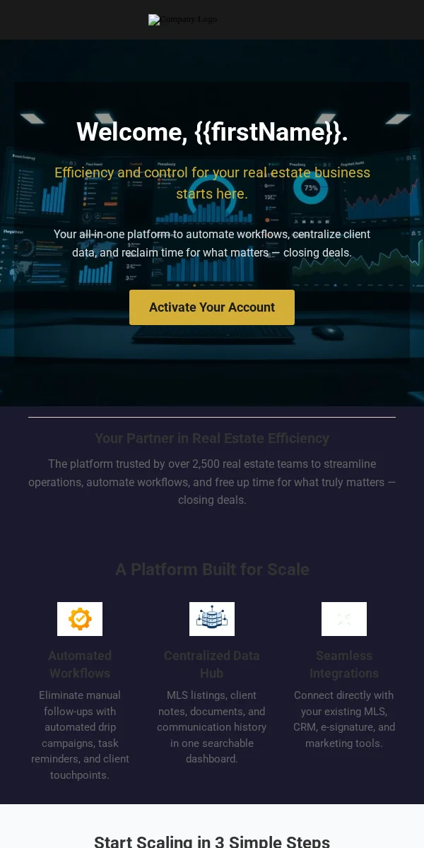 onboarding email template for real estate