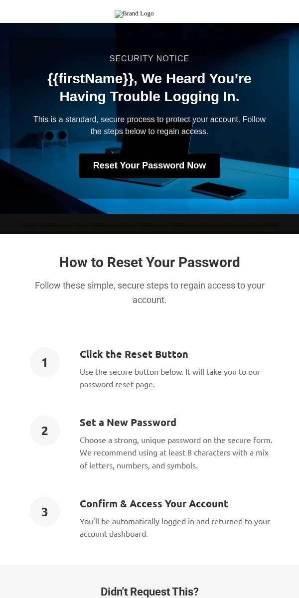 password reset email template for ecommerce