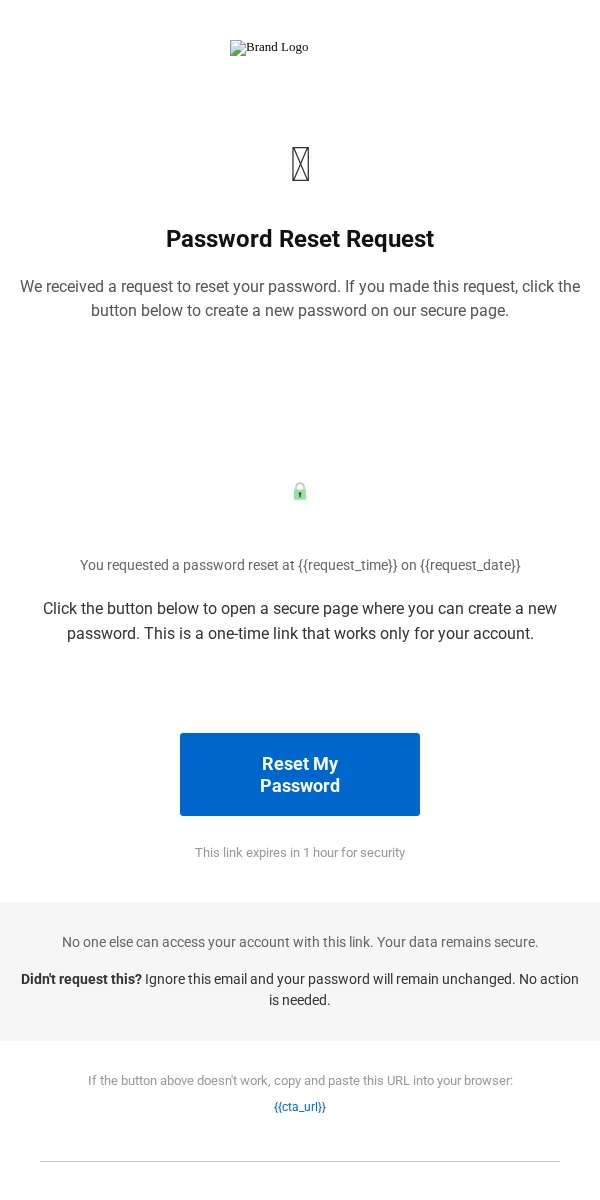 Password Reset Email Template for Saas Software