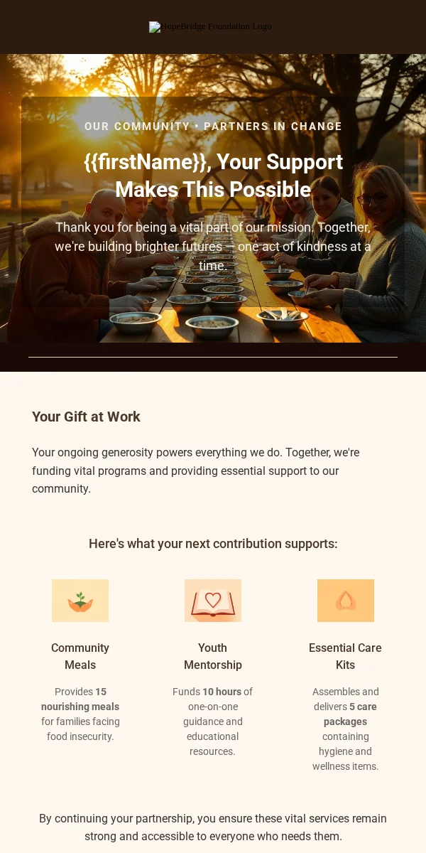 Payment Reminder Email Template for Nonprofit Charity