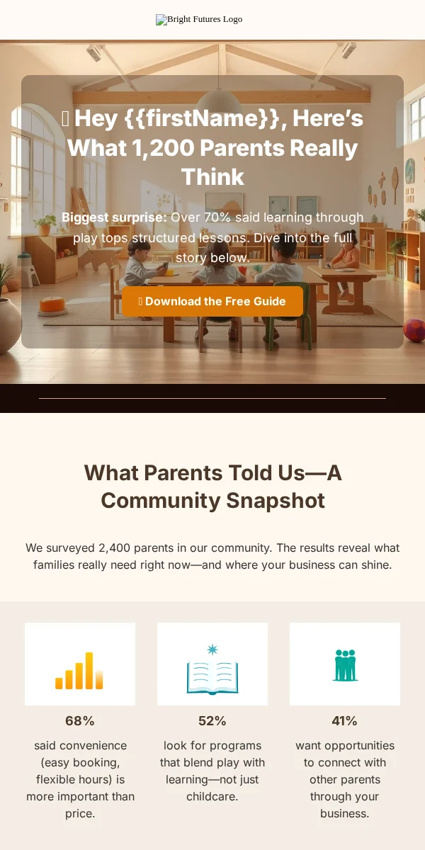 Poll Email Template for Baby Kids