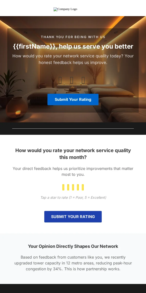 Poll Email Template for Telecommunications