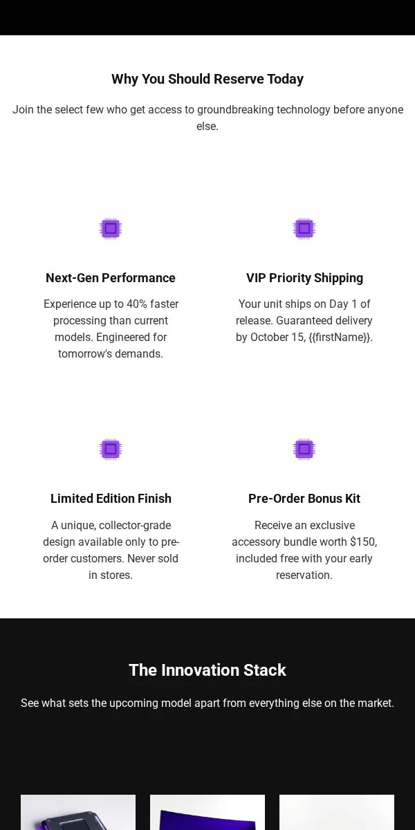 Pre Order Email Template for Ecommerce Retail