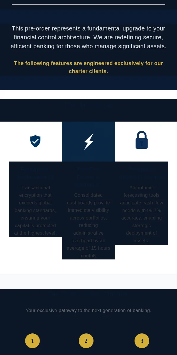 Pre Order Email Template for Finance Banking