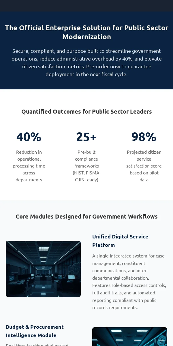Pre Order Email Template for Government Public