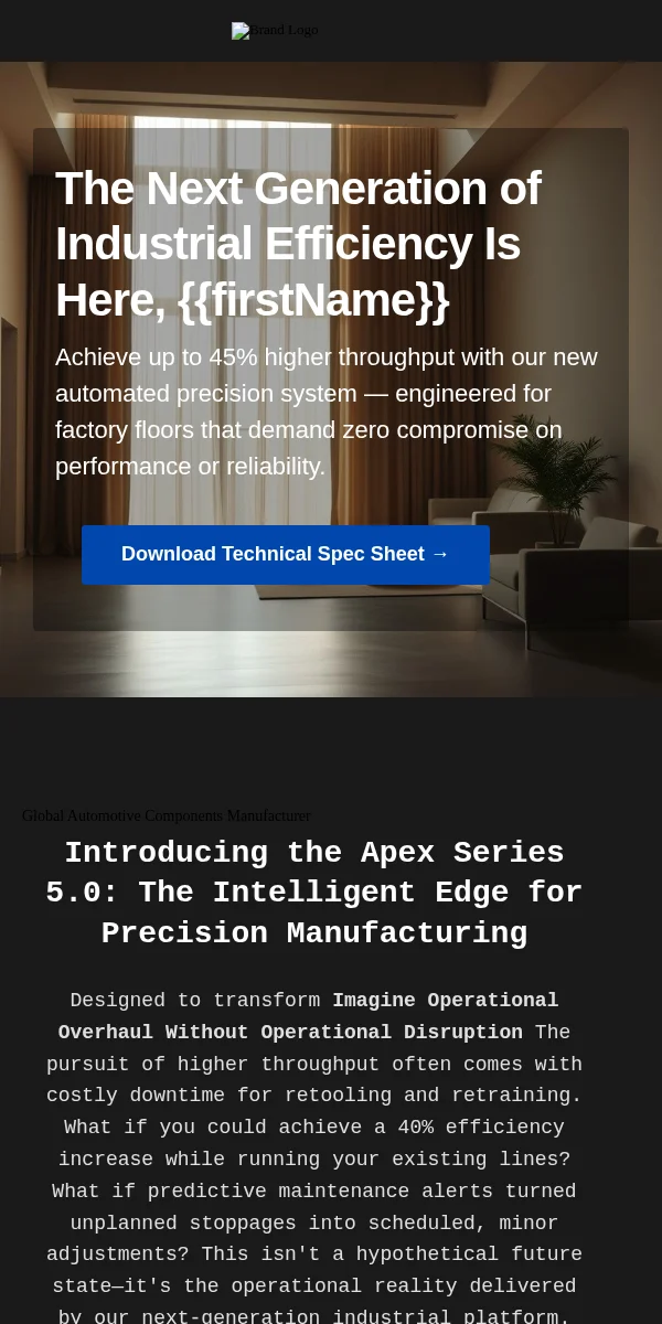 Press Release Email Template for Manufacturing Industrial
