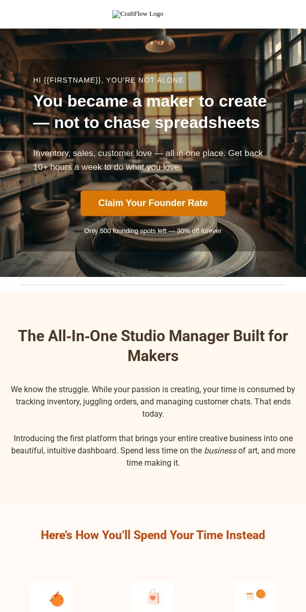 Product Launch Email Template for Arts Crafts