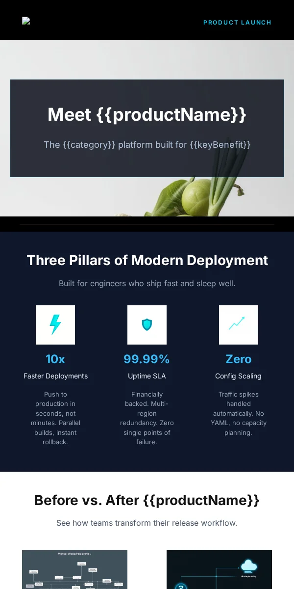 Product Launch Email Template for Technology