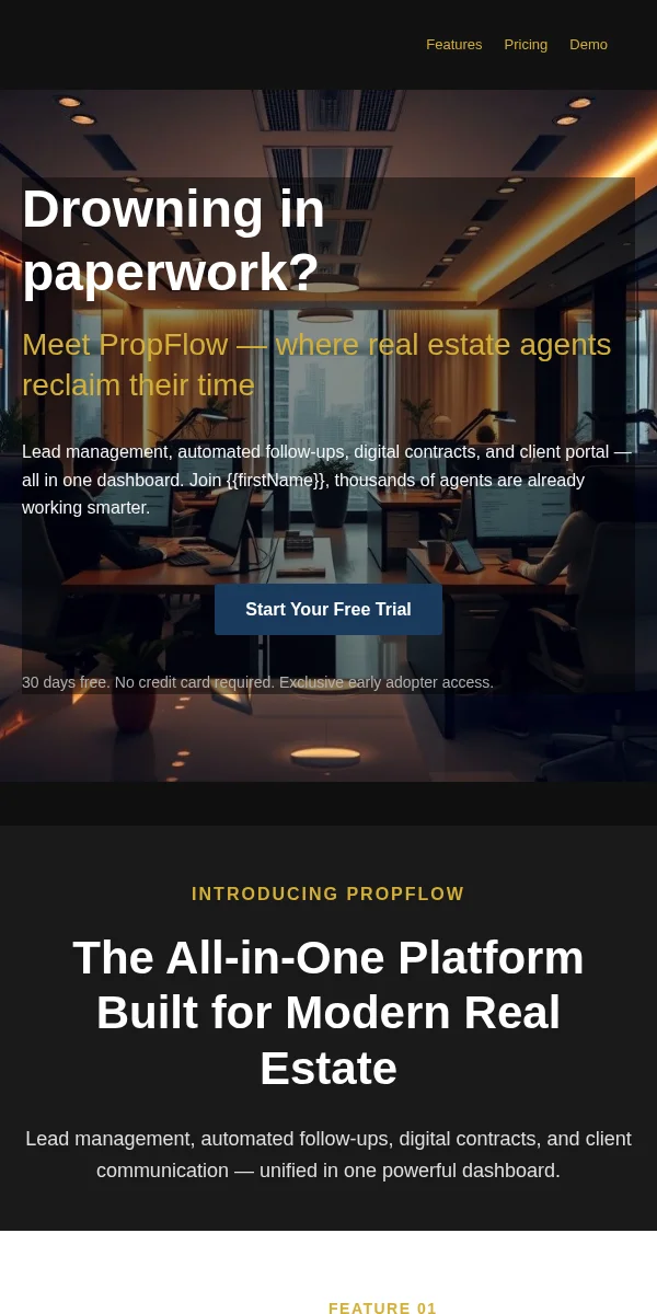 Product Launch Email Template for Real Estate