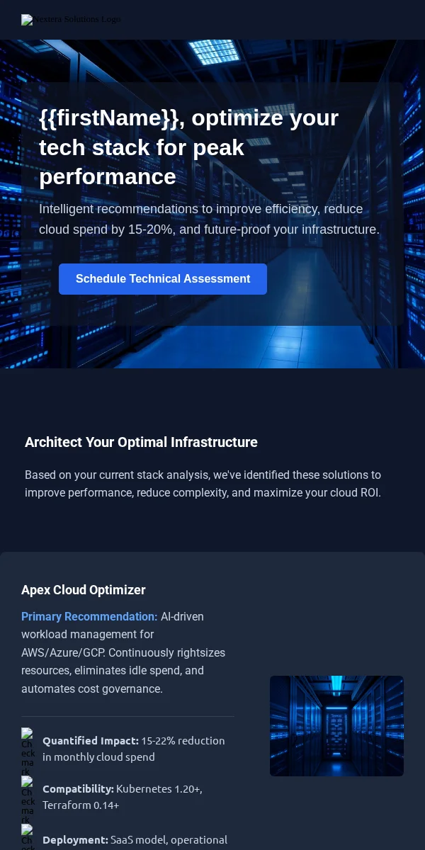 Product Recommendation Email Template for Technology