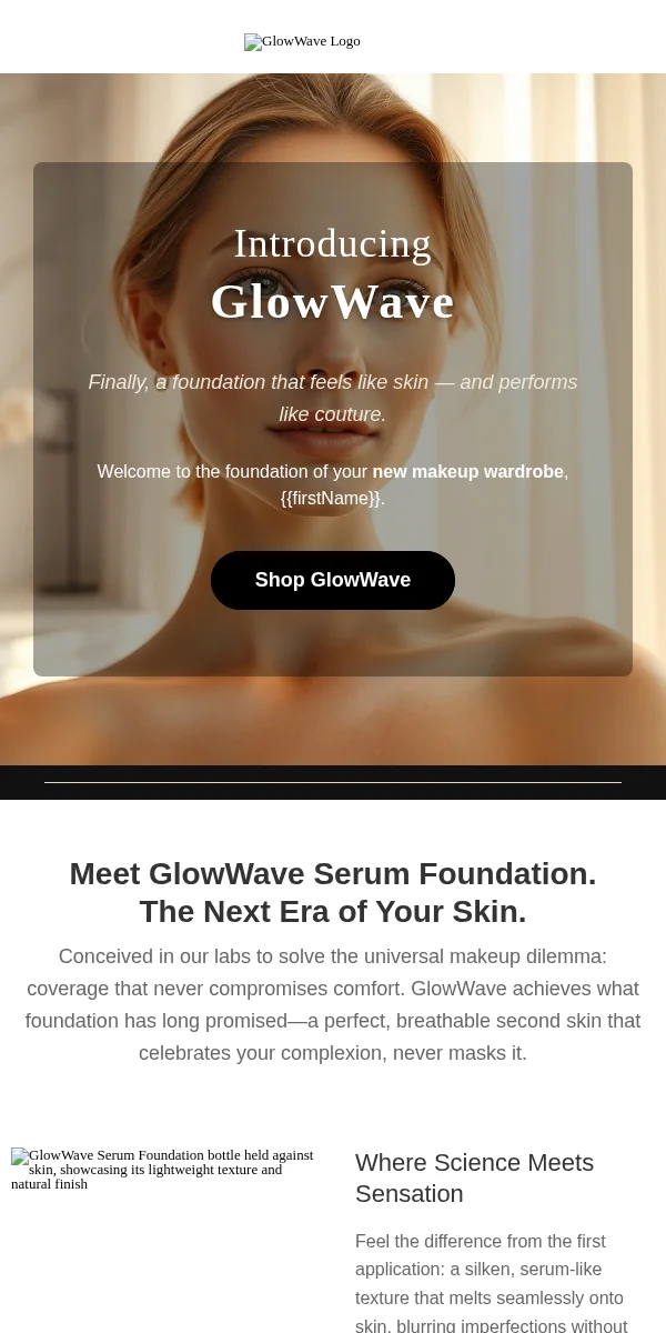 Product Update Email Template for Beauty Cosmetics