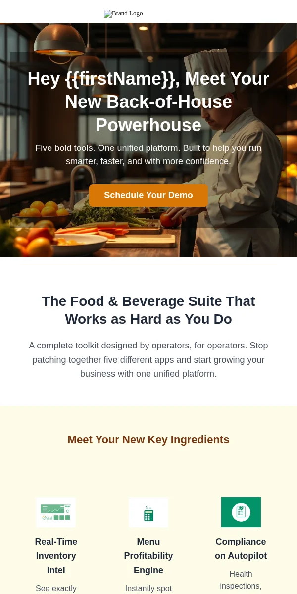 Product Update Email Template for Food Beverage
