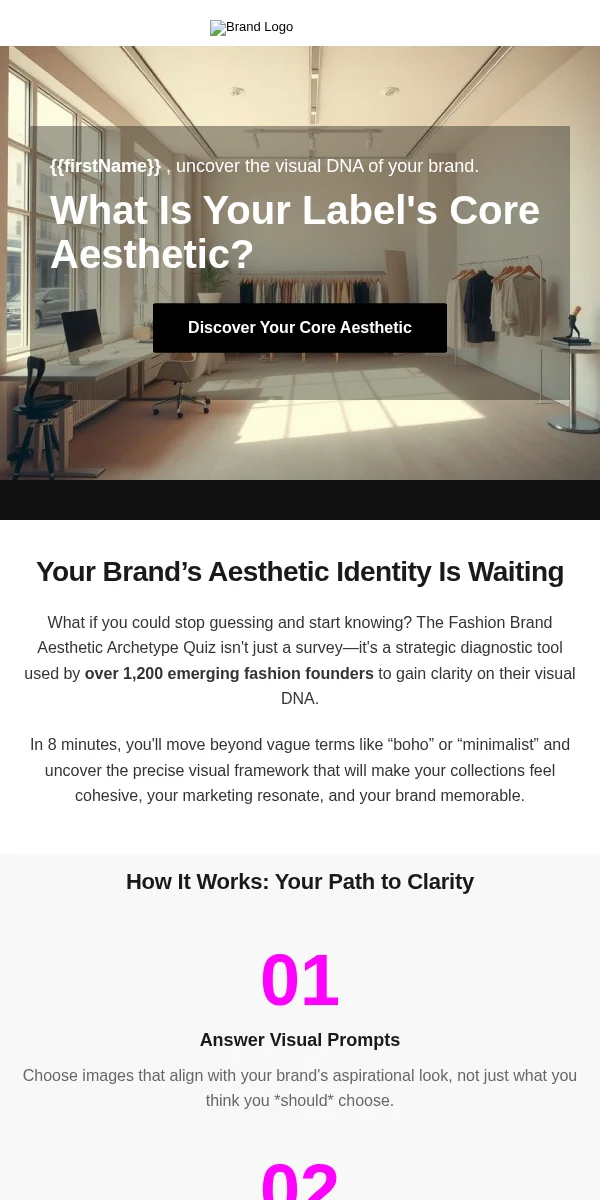 Quiz Email Template for Apparel Fashion
