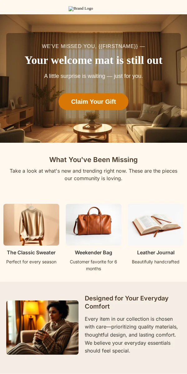 Re Engagement Email Template for Ecommerce Retail