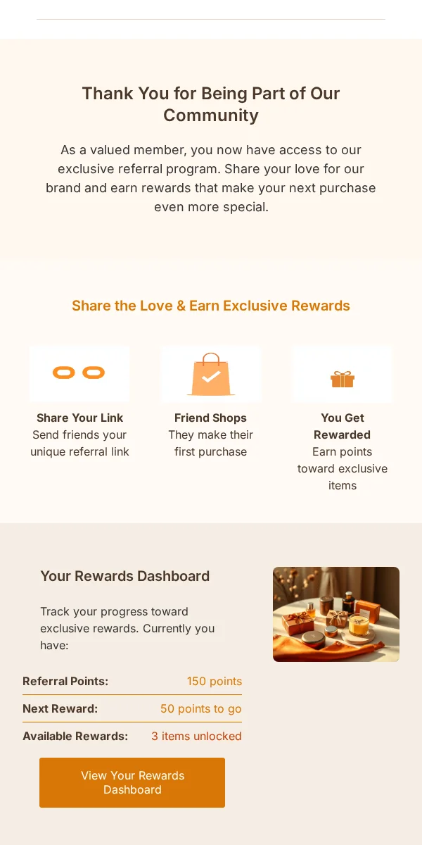 Referral Program Email Template for Apparel Fashion