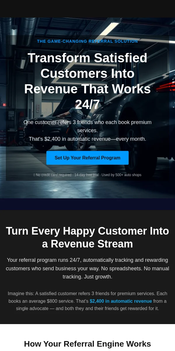 Referral Program Email Template for Automotive