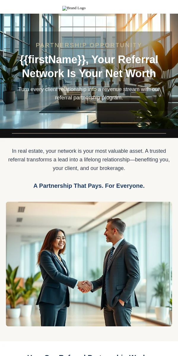 Referral Program Email Template for Real Estate