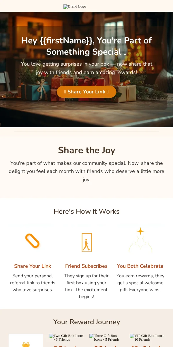 Referral Program Email Template for Subscription Boxes