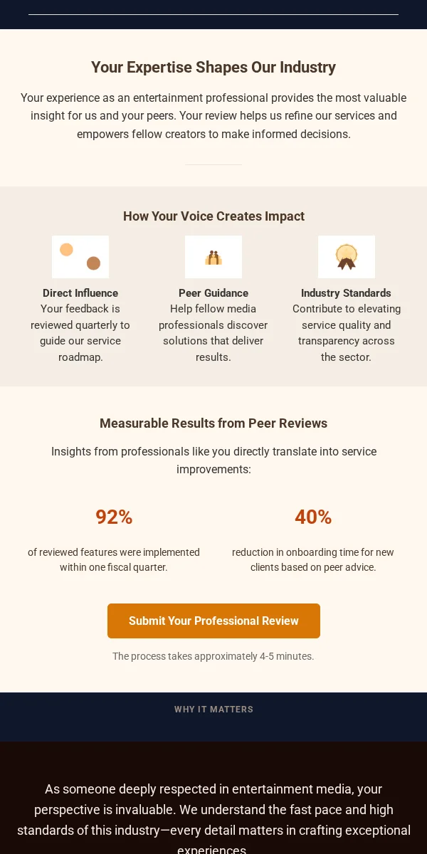 Review Request Email Template for Entertainment Media