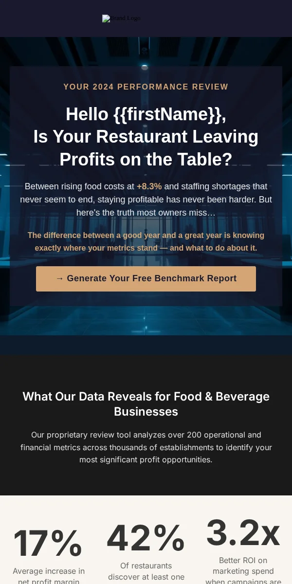Review Request Email Template for Food Beverage