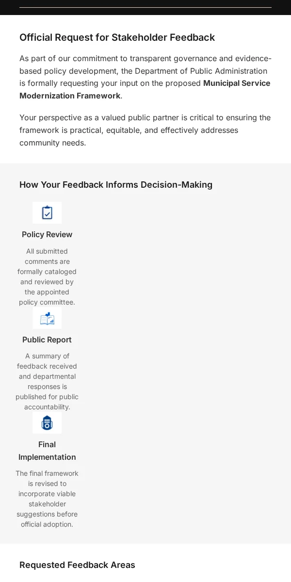Review Request Email Template for Government Public