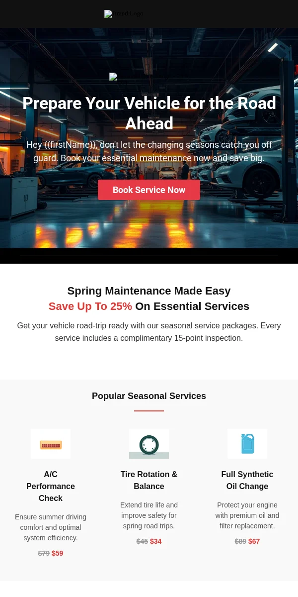 Seasonal Sale Email Template for Automotive