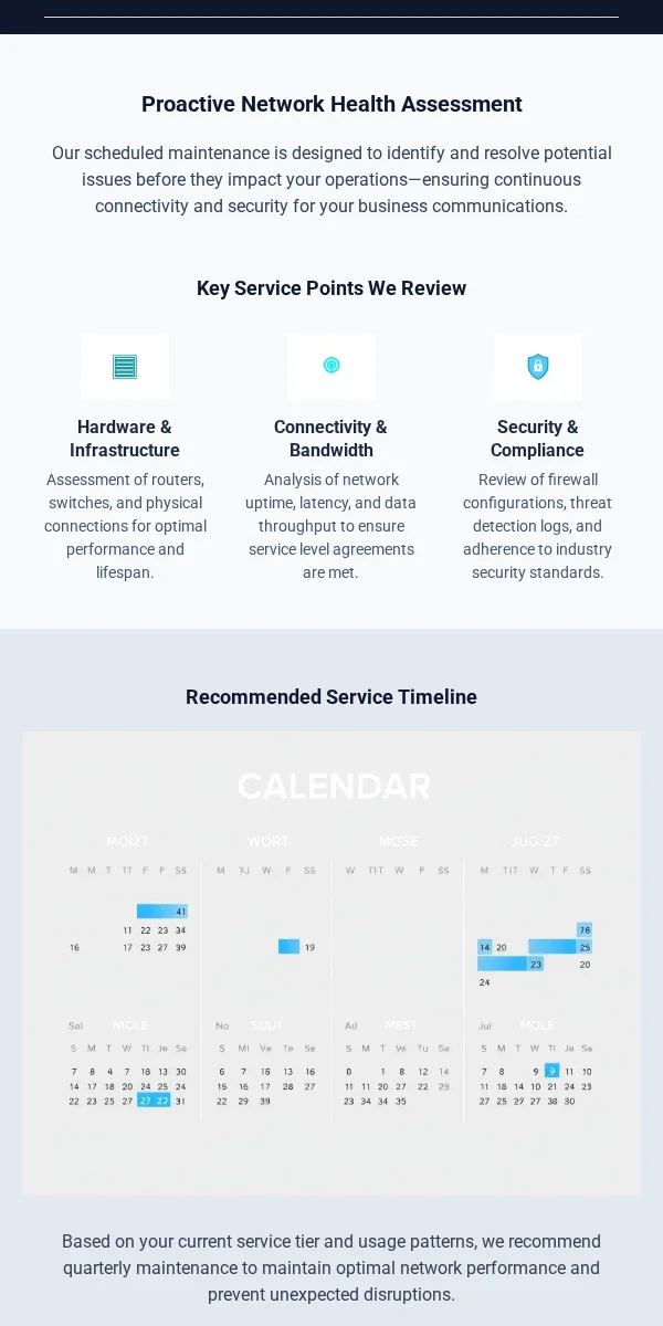 Service Reminder Email Template for Telecommunications