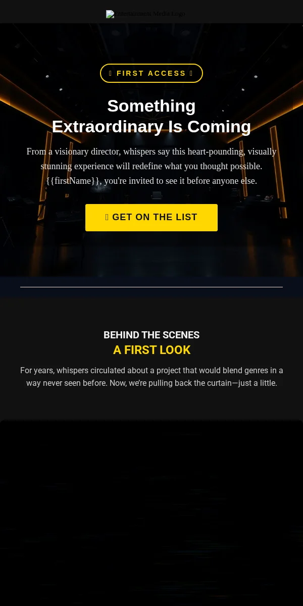 sneak peek email template for entertainment