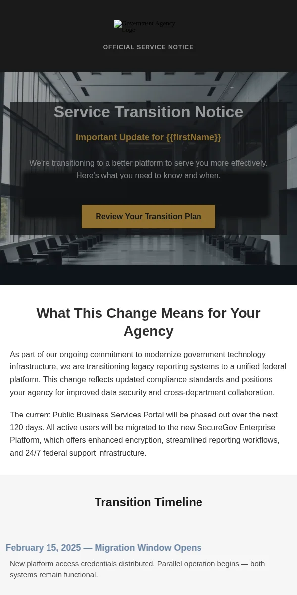Sunset Email Template for Government Public