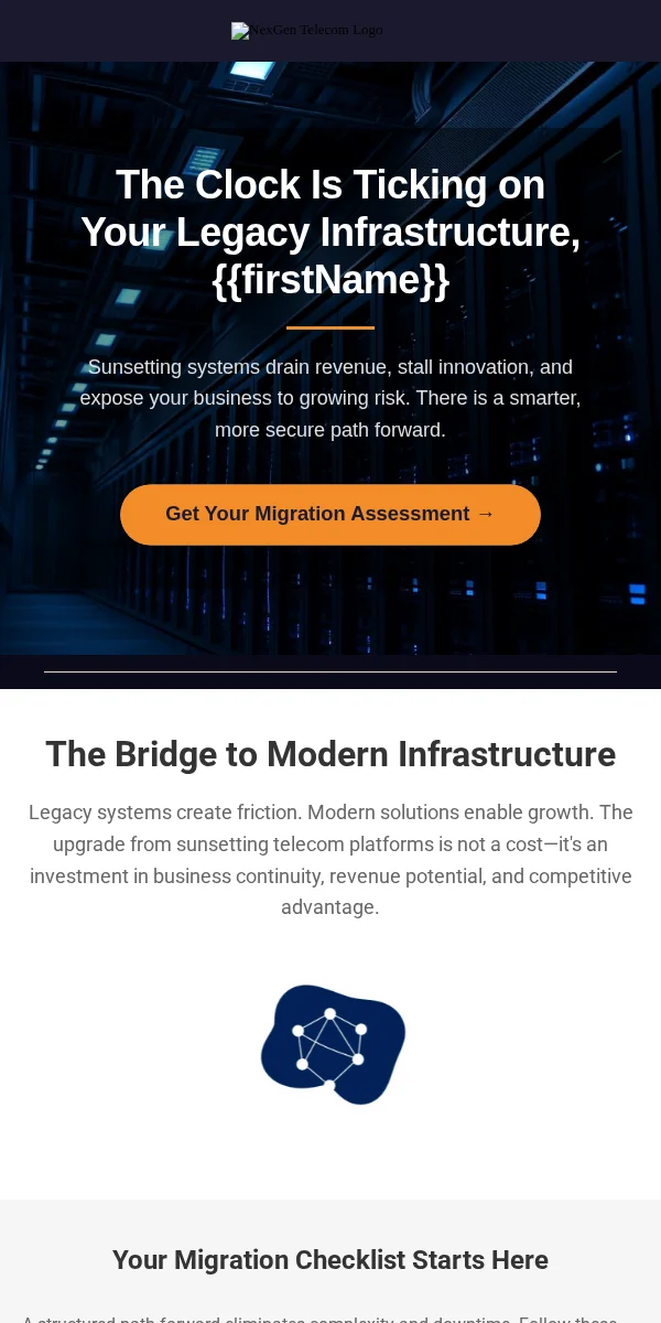 Sunset Email Template for Telecommunications