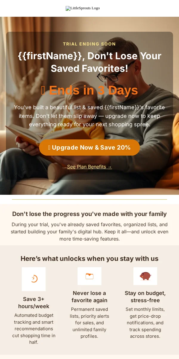 Trial Expiring Email Template for Baby Kids