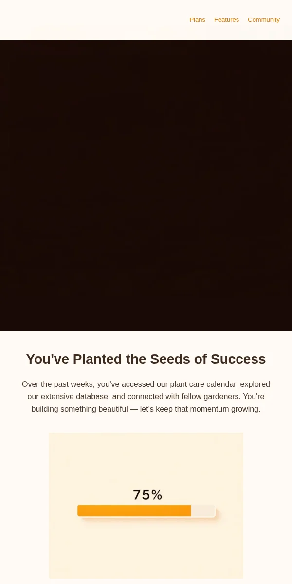 Trial Expiring Email Template for Home Garden