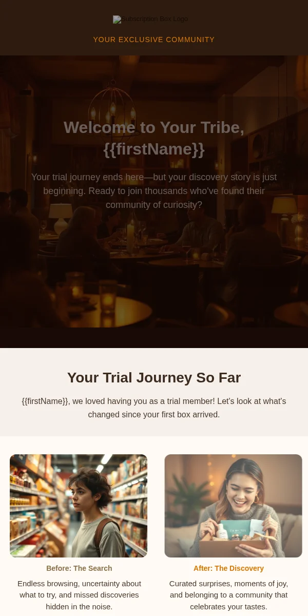 Trial Extension Email Template for Subscription Boxes