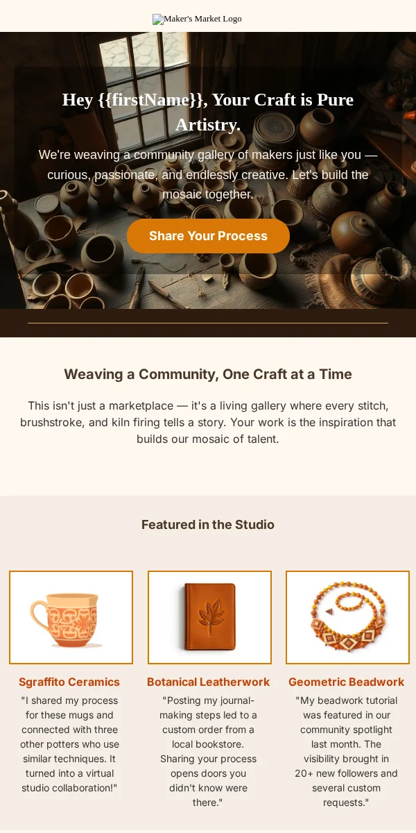 UGC Request Email Template for Arts & Crafts