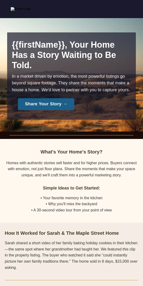 Ugc Request Email Template for Real Estate
