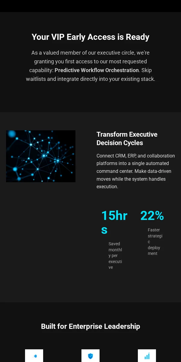 Vip Exclusive Email Template for SaaS Software