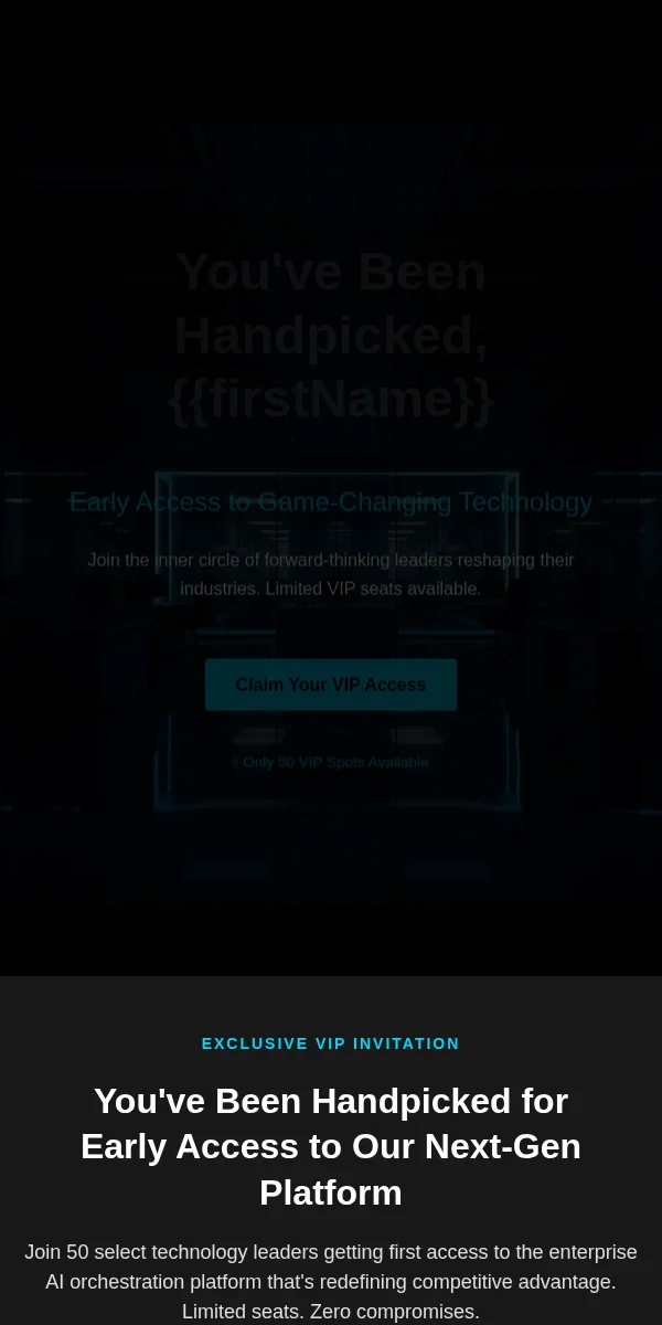 Vip Exclusive Email Template for Technology
