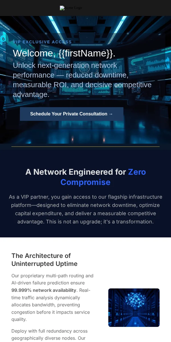 Vip Exclusive Email Template for Telecommunications