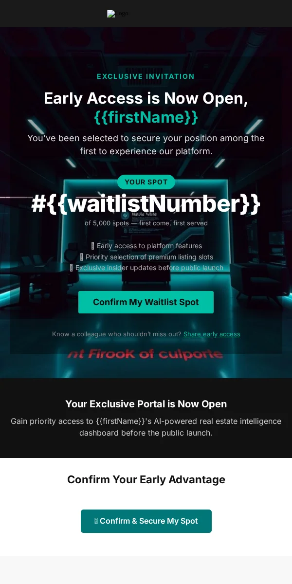waitlist notification email template for real estate