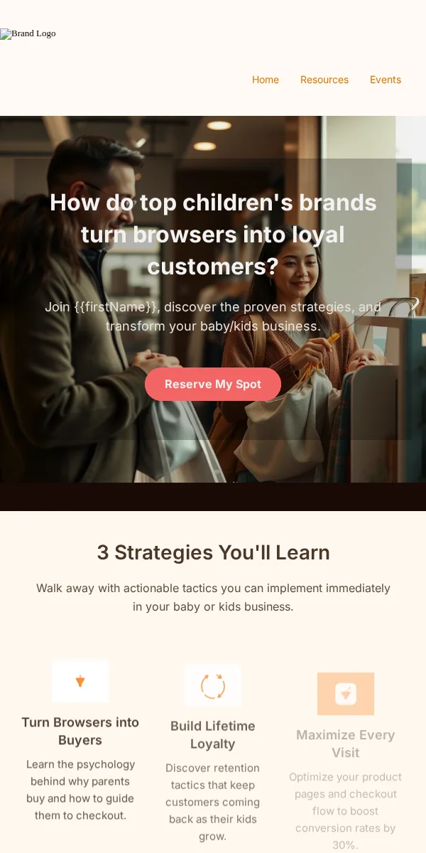 Webinar Invitation Email Template for Baby Kids