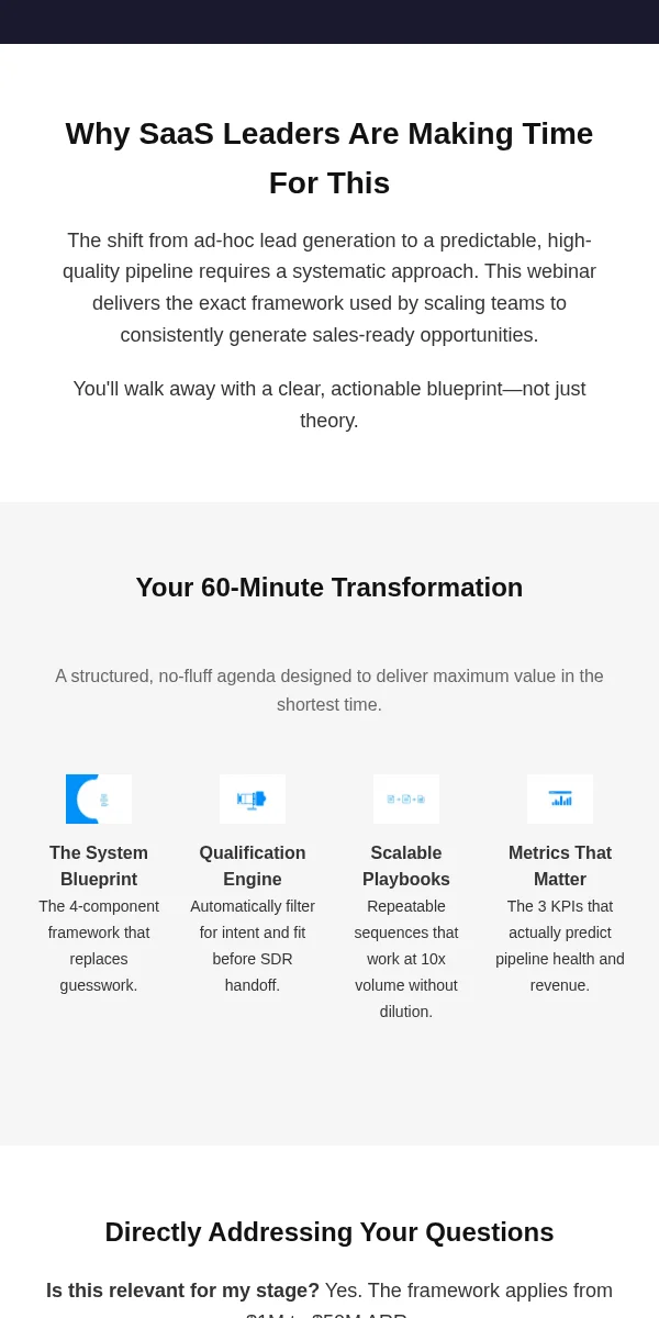 Webinar Invitation Email Template for Saas Software
