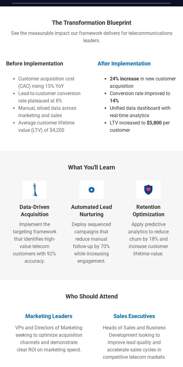 Webinar Invitation Email Template for Telecommunications