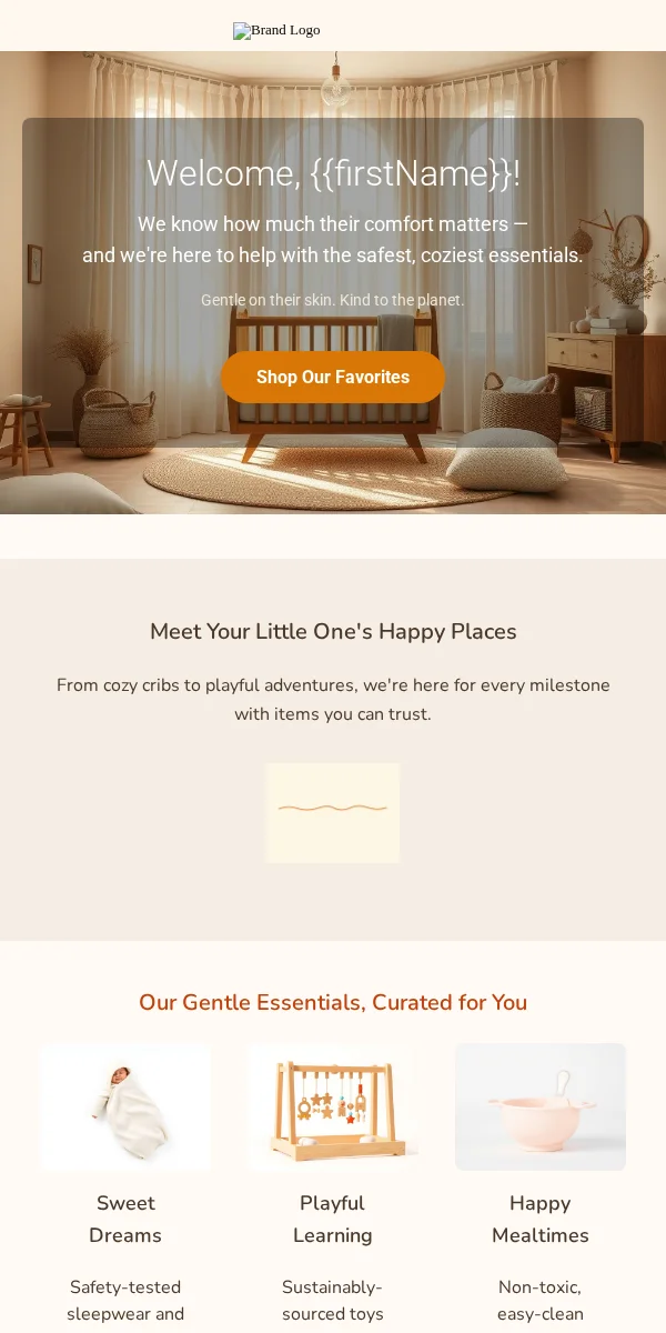 Welcome Email Template for Baby Kids