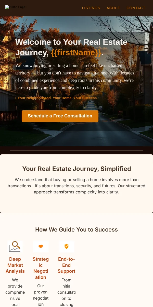 Welcome Email Template for Real Estate