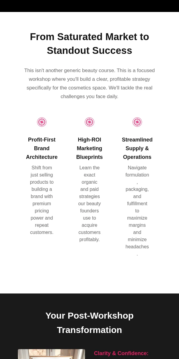 Workshop Email Template for Beauty Cosmetics